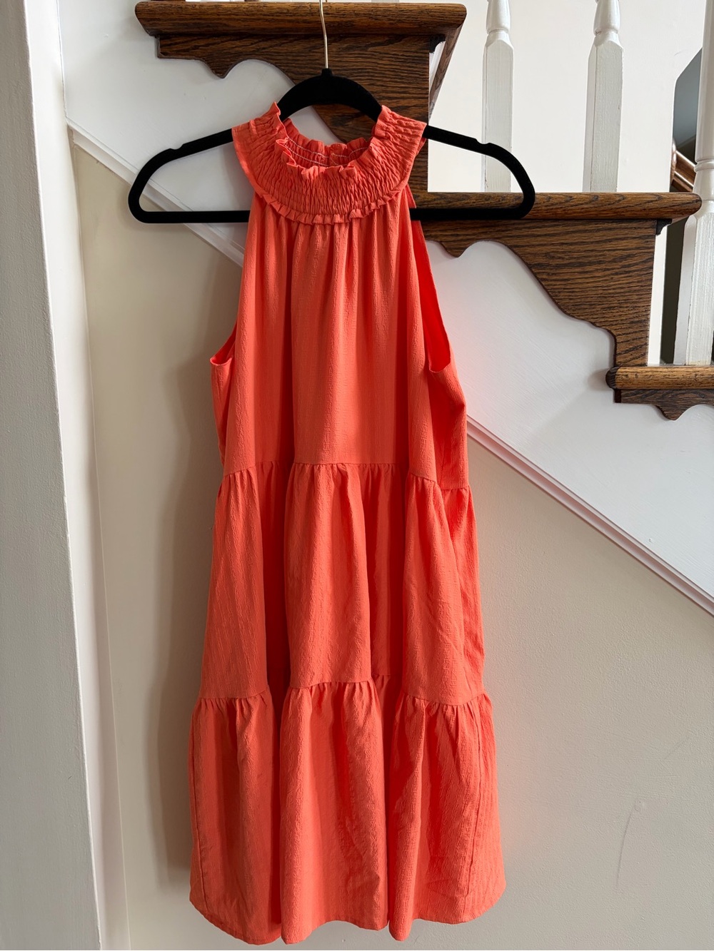 Orange Halter Mini Dress